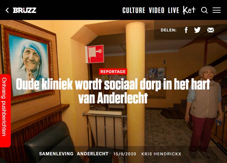 Link BRUZZ: "Oude kliniek wordt sociaal dorp in het hart van Anderlecht"
